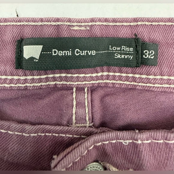Levi's Demi Curve Low Rise Skinny Jeans Purple Women's Size W32xL32 - Picture 9 of 13